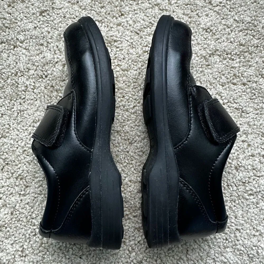 Hush Puppies Black Leather Dress Shoes Youth Size 13.5 W